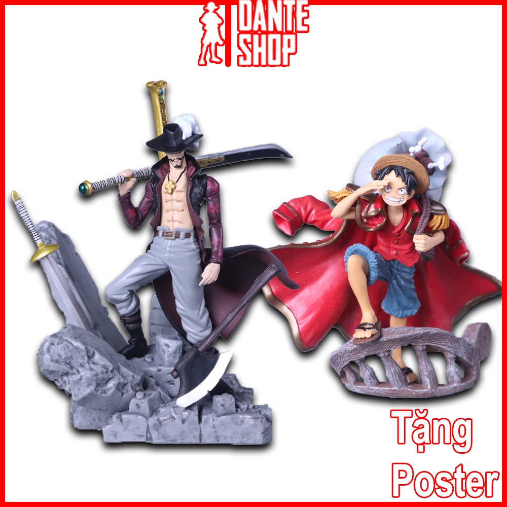 Mô hình Figure One Piece Luffy - Mihawk 15cm Full Box