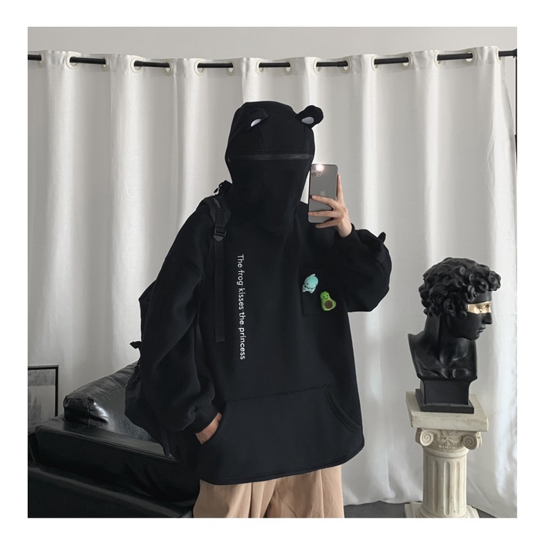 ÁO HOODIE ẾCH KHOÁ MIỆNG SIÊU CUTE 😂😂 | BigBuy360 - bigbuy360.vn
