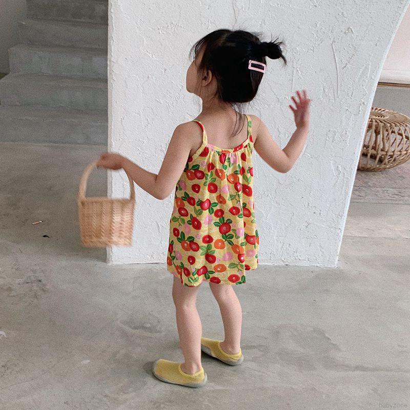 Đầm họa tiết hoa cá tính cho bé gái