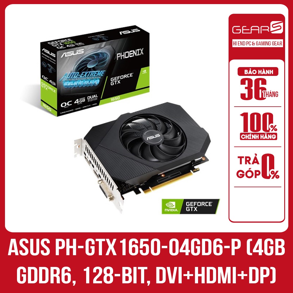 Bảng giá CARD MÀN HÌNH ASUS PH-GTX1650-O4GD6-P (4GB GDDR6, 128-BIT, DVI+HDMI+DP) - BH CHÍNH HÃNG 36 THÁNG Phong Vũ