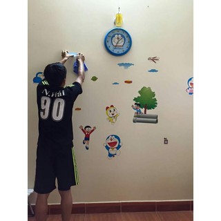 Decal trang trí phòng cho bé hình doremon..