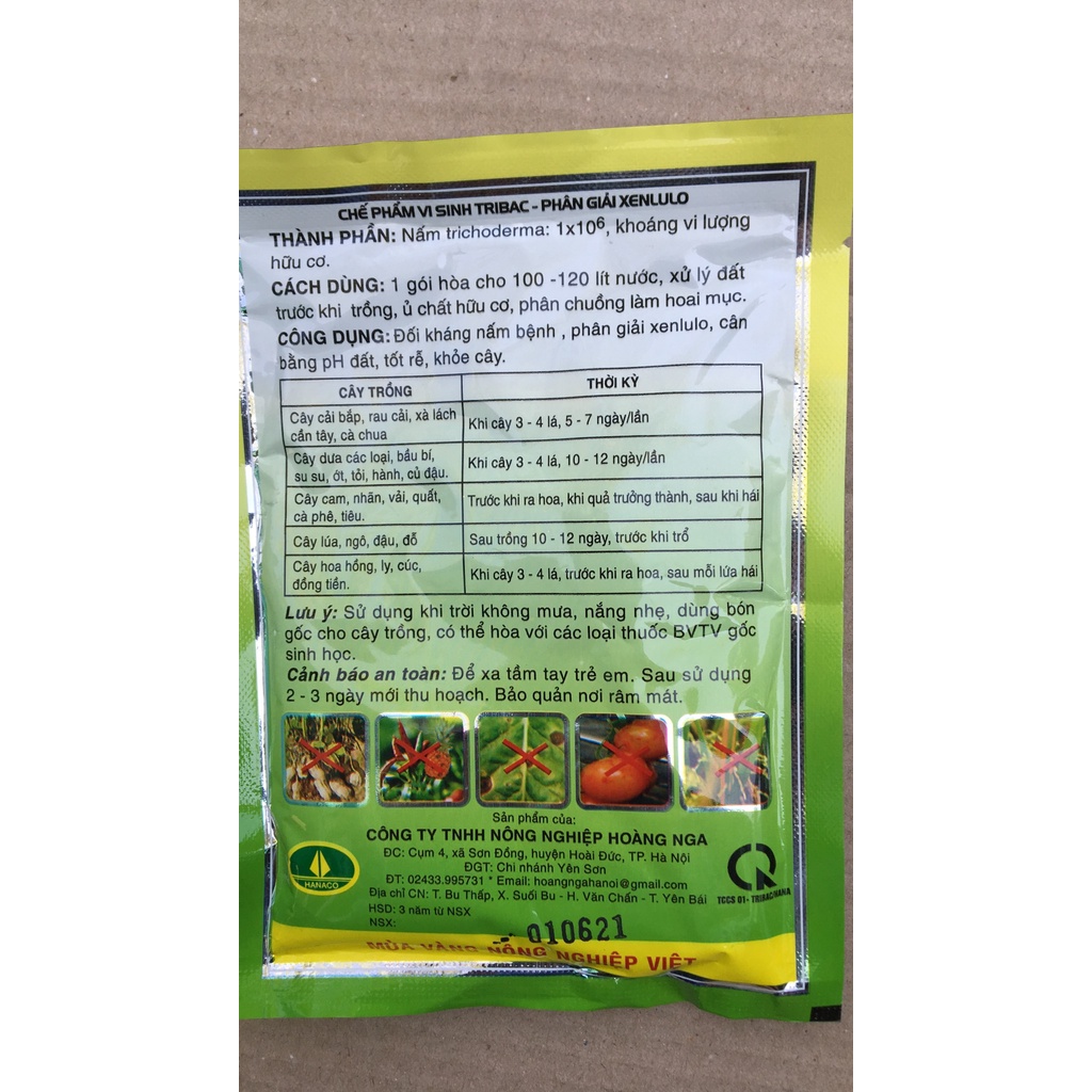 Nấm trichoderma Bacillus gói 100gr