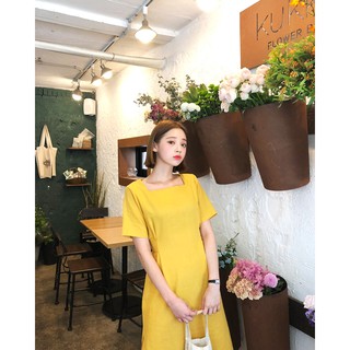 Đầm Suông Linen Thắc Nơ