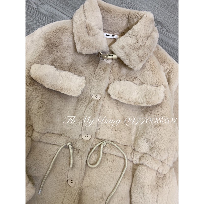 (Ảnh thật ) Áo khoác dạ lông rút eo | BigBuy360 - bigbuy360.vn