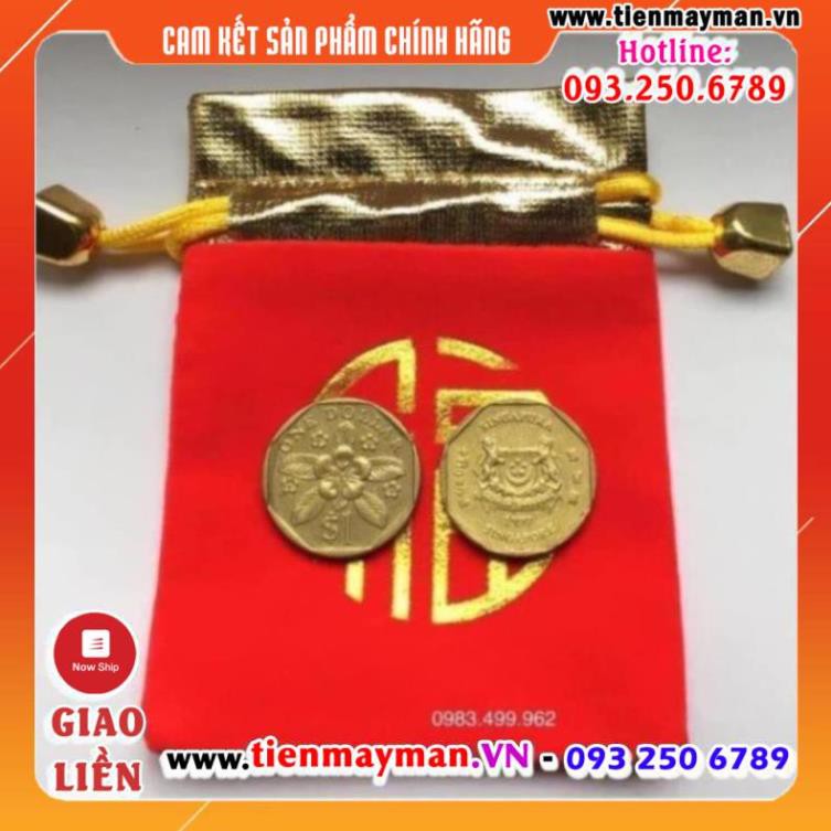 [ SHOPPE TRỢ GIÁ] Combo 2 đồng Xu 1 Dollar may mắn của Singapore.