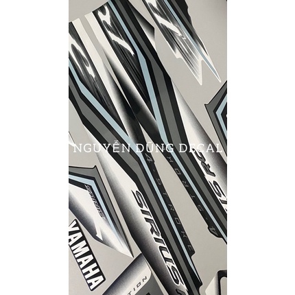 Nguyên bộ tem 3 lớp Sirius RC màu đen trắng_ Nguyễn Dũng Decal