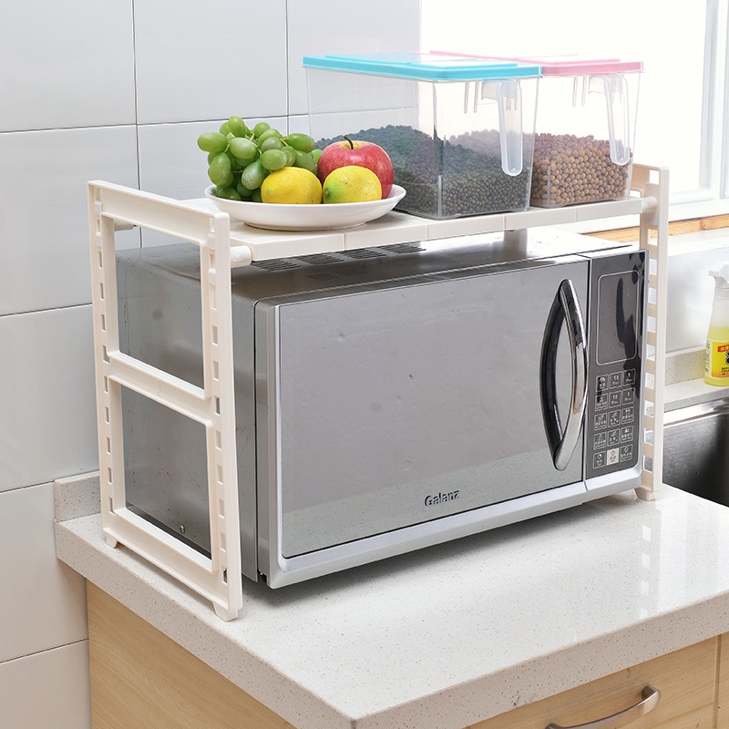 Kệ Nhựa Hai Tầng Bằng Thép Không Gỉ Gắn Dưới Bồn Rửa Chén Sắp Xếp Gọn Gàng Cho Nhà Bếp