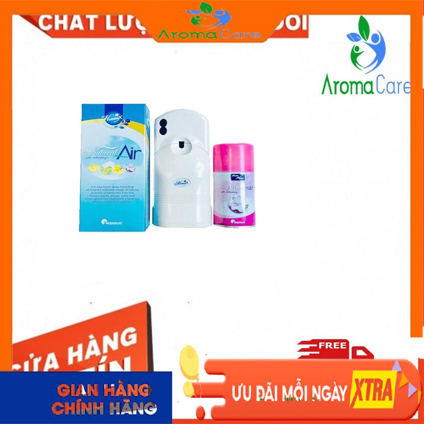 Máy xịt nước hoa tự động Hommax tặng kèm chai xịt nước hoa Aroma mùi Cafe 250ml