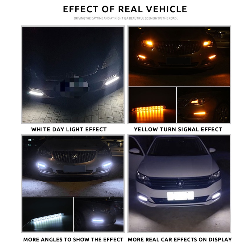 Đèn LED chạy ban ngày xi nhan BLALION RGB chống thấm nước đa năng dành cho xe hơi