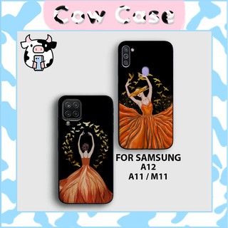 [ MỚI ] Ốp Samsung A12/A11/M11 mẫu cô gái phong cách bắc âu, vỏ lưng điện thoại ss galaxy - Cow Case