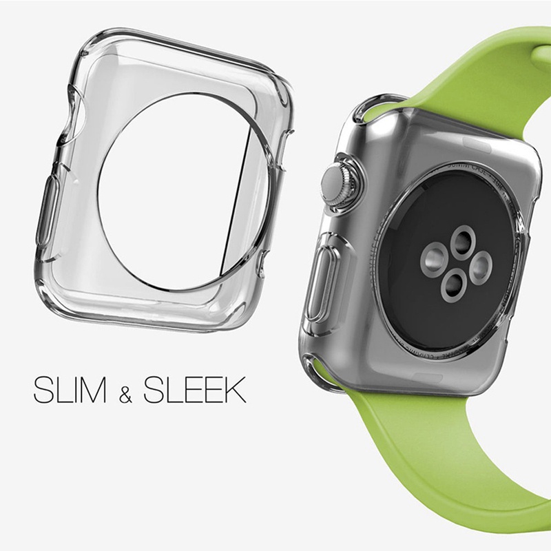 Ốp TPU trong suốt siêu mỏng cho Apple Watch Series 7 SE 6 5 4 3 2 1 41mm 45mm 38mm 40mm 42mm 44mm