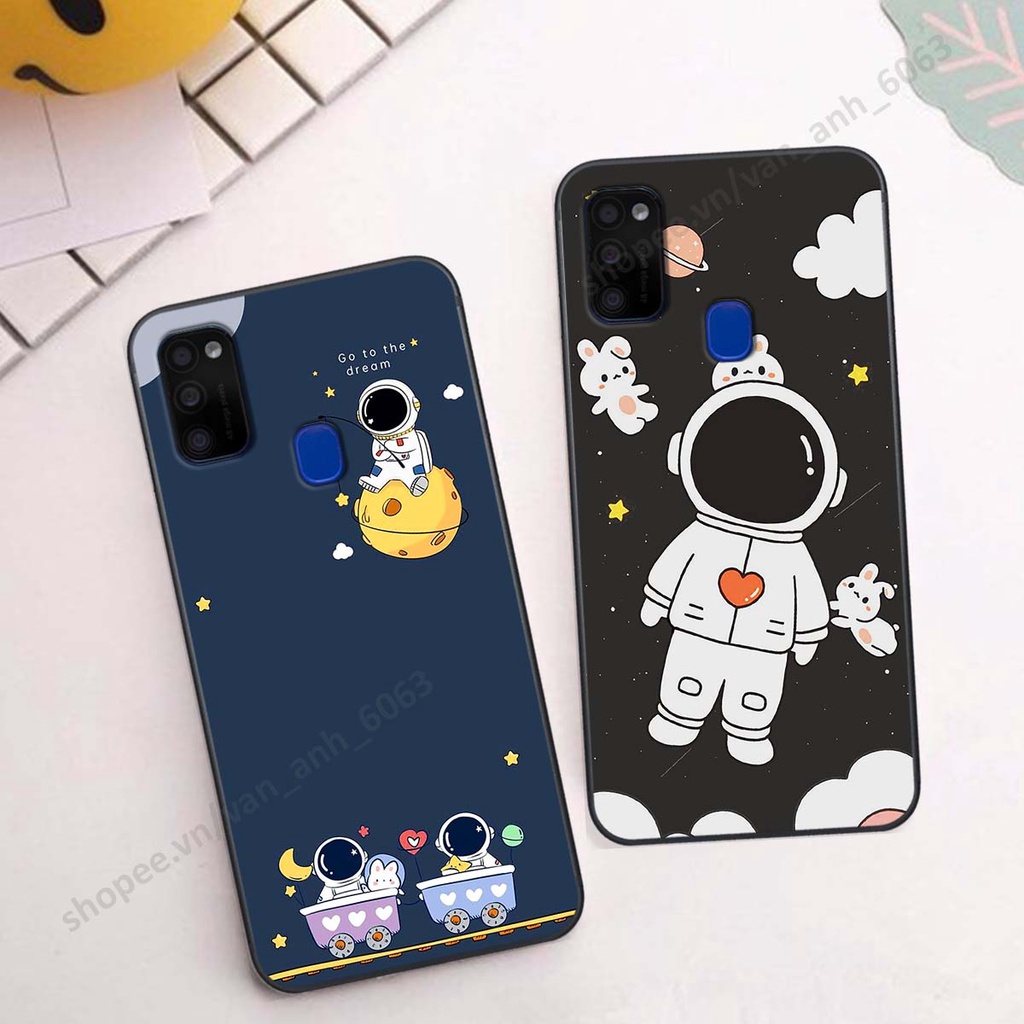 Ốp Samsung M21 / M30s hình bầu trời, phi hành gia đẹp, ốp lưng điện thoại samsung galaxy viền dẻo cao cấp