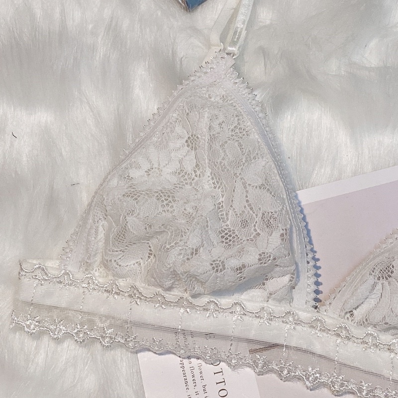 Morri White Bralette - Áo lót ren thoải mái sexy cute dễ thương