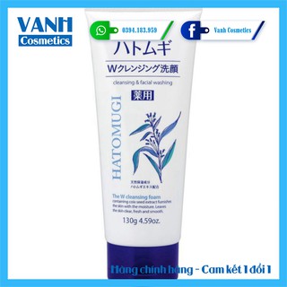 Sữa rửa mặt hatomugi naturie hạt ý dĩ 130g nhật bản - vanh cosmetics