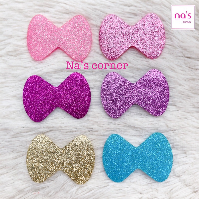 Bộ 2 miếng dán tóc mái tự dính nhũ kim tuyến size nhỏ giúp cố định tóc cho trang điểm đắp mặt nạ tiện lợi