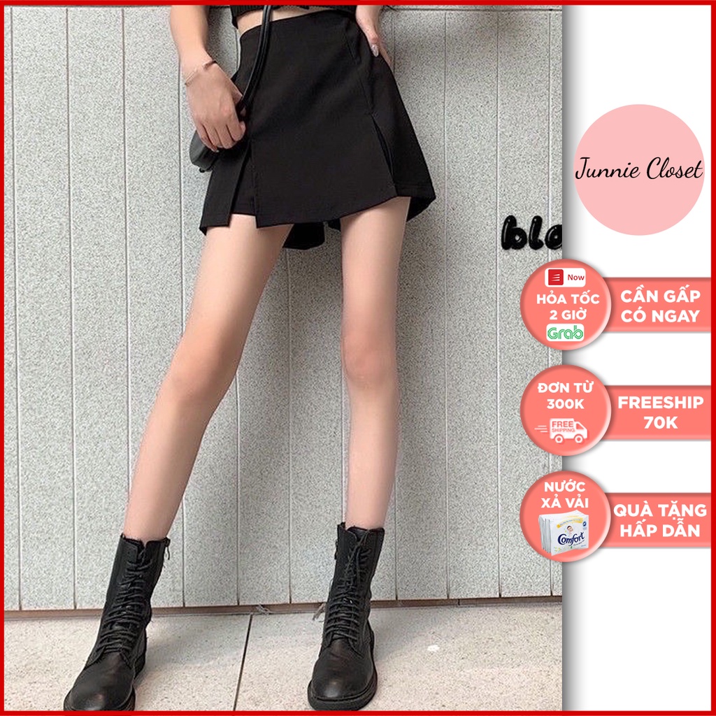 Quần giả váy dáng chữ A xẻ tà 2 bên hách dáng cực đỉnh Junnie Closet