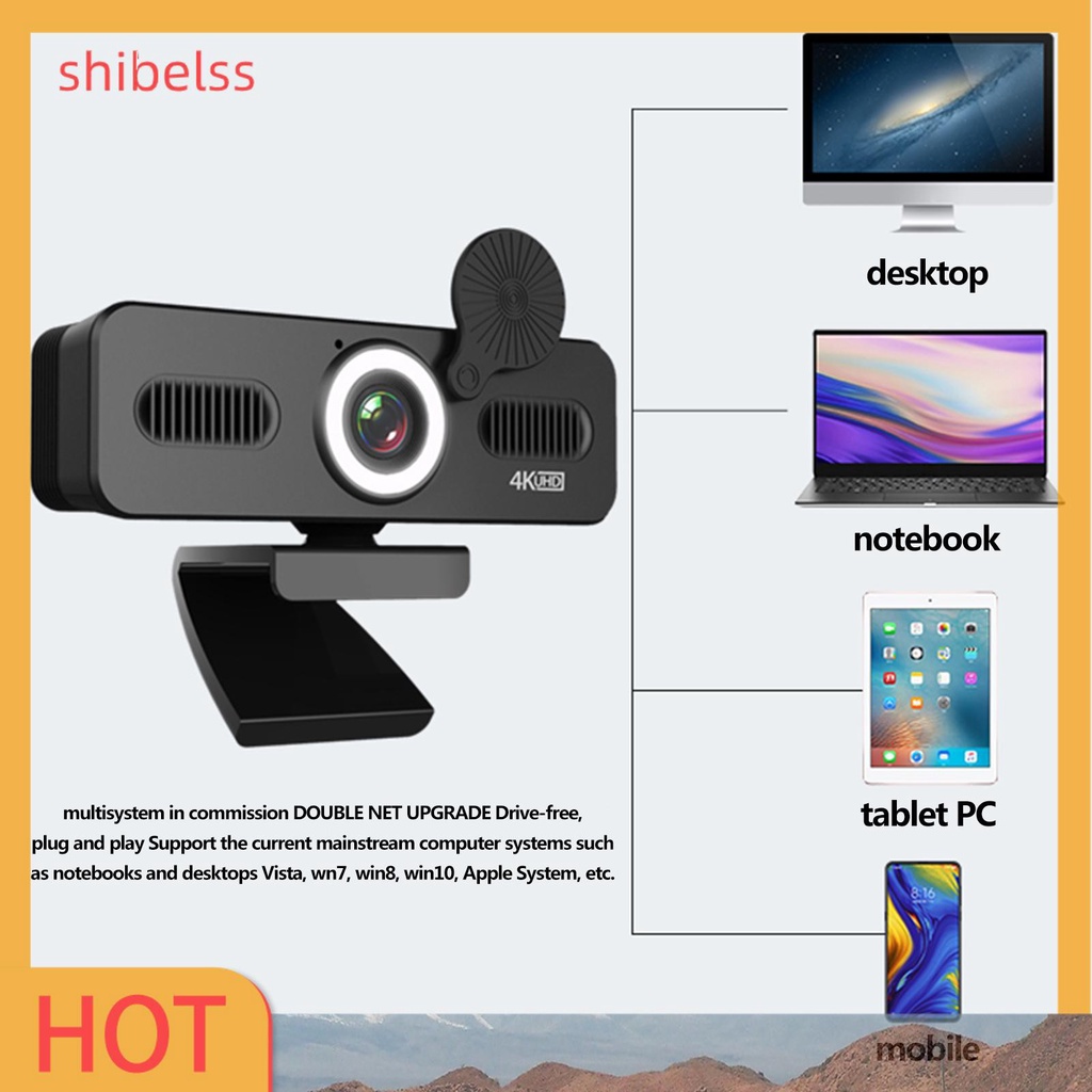 Webcam Shibelss Có Micro Độ Phân Giải 1080p Hd Chuyên Dụng Cho Máy Tính