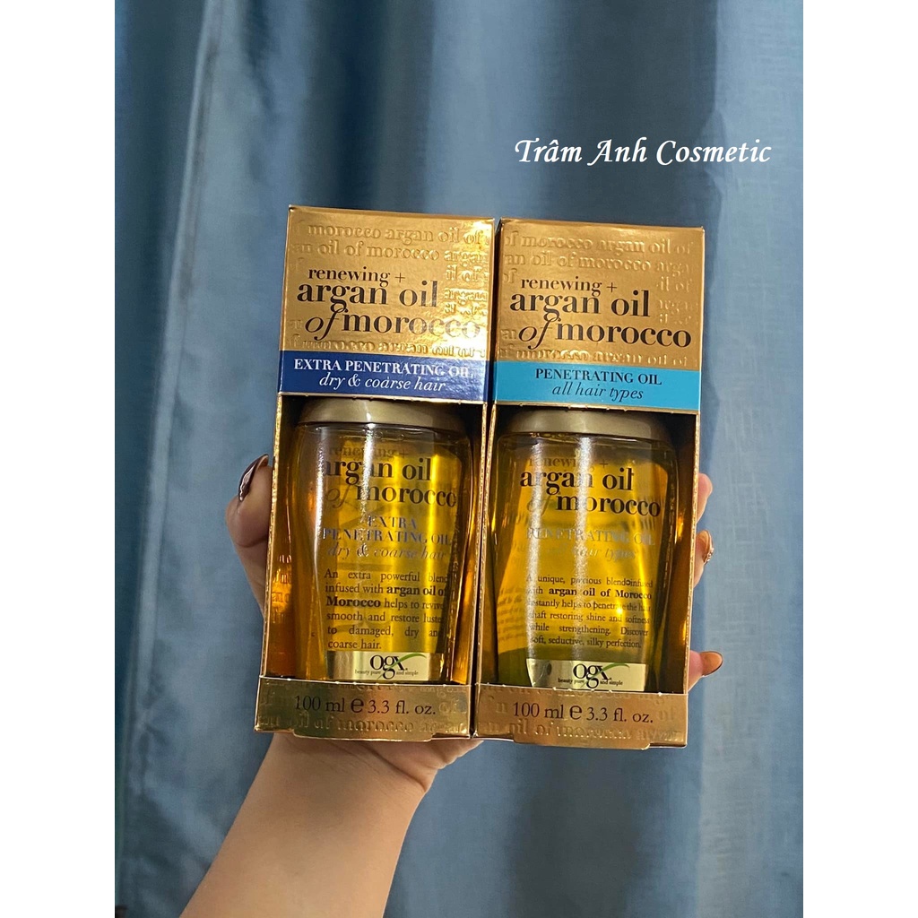 Tinh Dầu dưỡng tóc OGX Renewing Argan Oil of Morocco Penetrating Oil, ALL HAIRS TYPES
