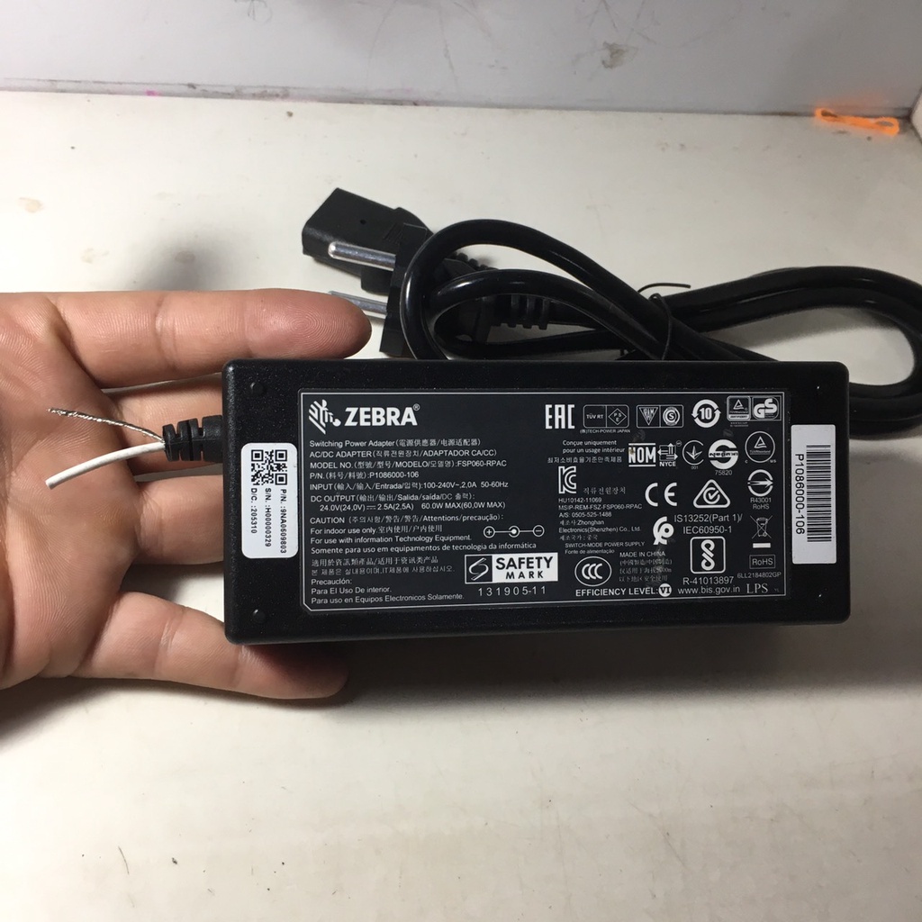 Nguồn 24V 2,5A ZEBRA tháo máy xịn