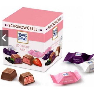 Kẹo socola ritter sport schokowurfel joghurt mix 176g, date 30.03.2023