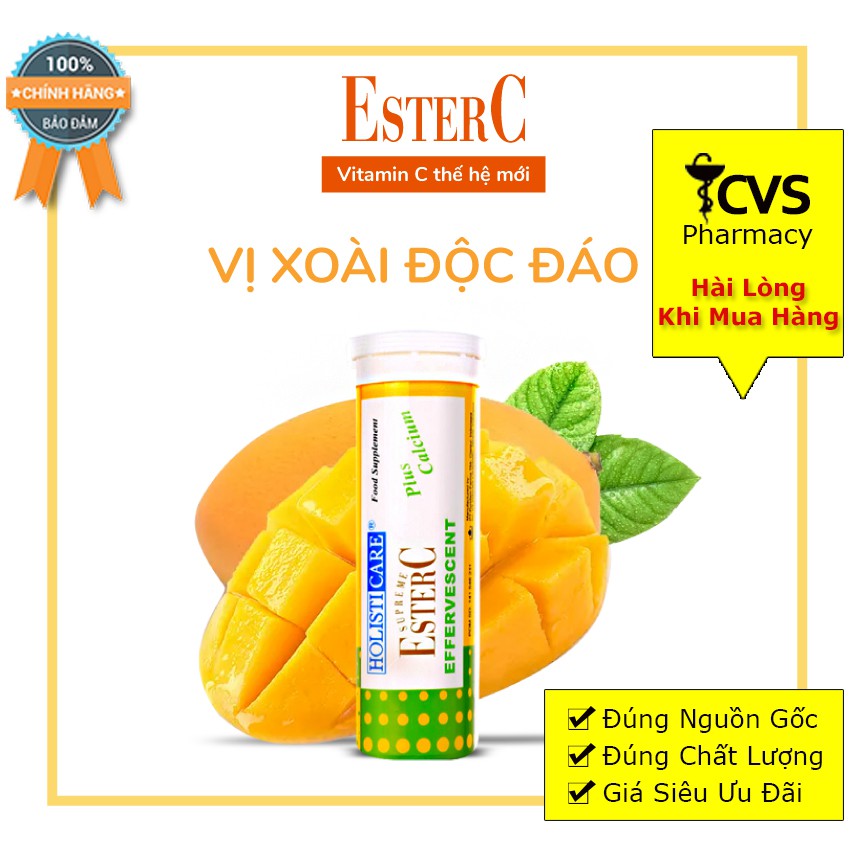 Viên Sủi Ester C / Ester-C - Bổ Sung Vitamin C Thế Hệ Mới Tăng Cường Sức Đề Kháng | BigBuy360 - bigbuy360.vn