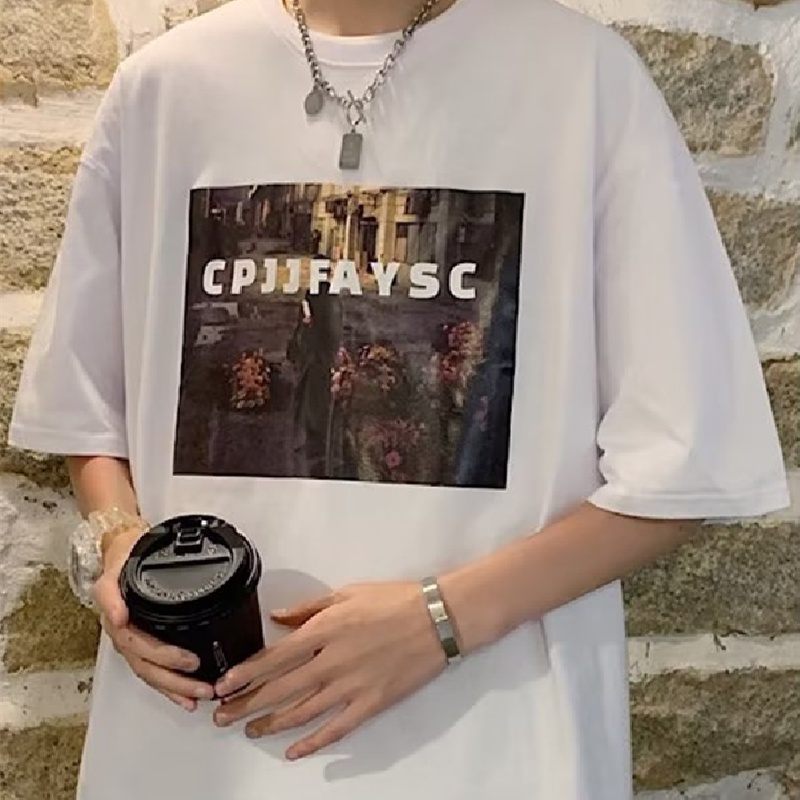 Áo Thun Dáng Rộng In Chữ Phong Cách Hip Hop Đường Phố Thời Trang Mùa Hè Cho Nam Và Nữ Cỡ Lớn M-8XL