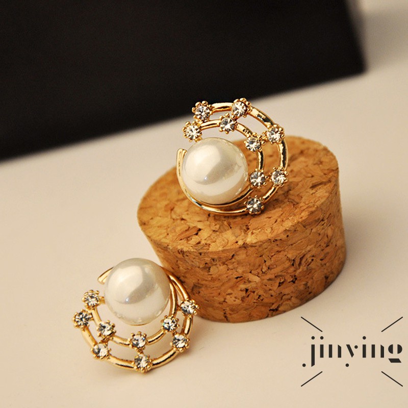 GETNOIVAS Khuyên tai mặt kiểu ngôi sao mặt trăng đính đá thanh lịch thời trang