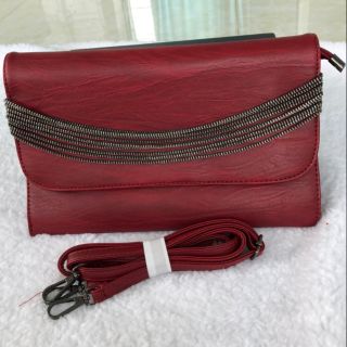 Clutch cầm tau phối dây xích kèm dây đeo chéo hàng Quảng Châu size 32