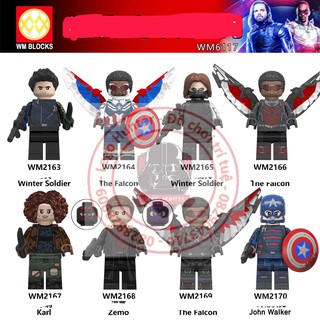 Xếp Hình WM 6117 Marvel Superheroes Minifigures mô hình lắp ráp nhân vật Falcon new captain america Winter Soldier Zemo