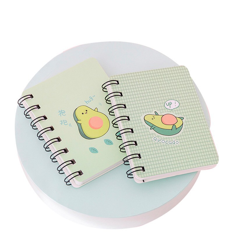 Sổ tay mini gáy lò xo Trái bơ K05 Taro Stationery