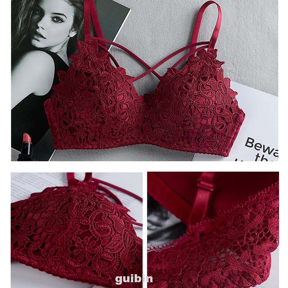 2pcs Women Bra Lace Lingerie Bralette Ins