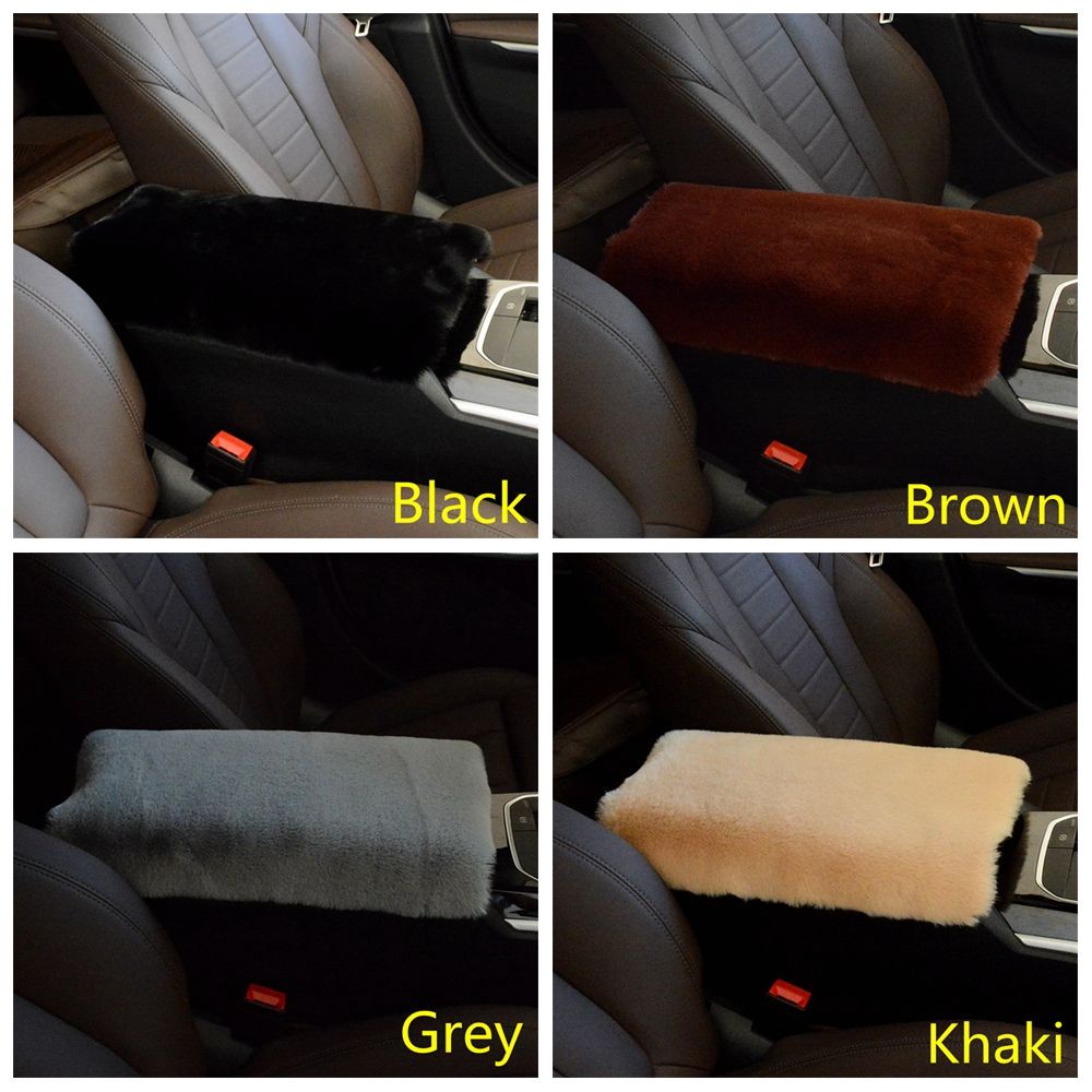 Đệm lót tay vịn bằng lông thỏ mềm mại nhiều màu cho xe hơi