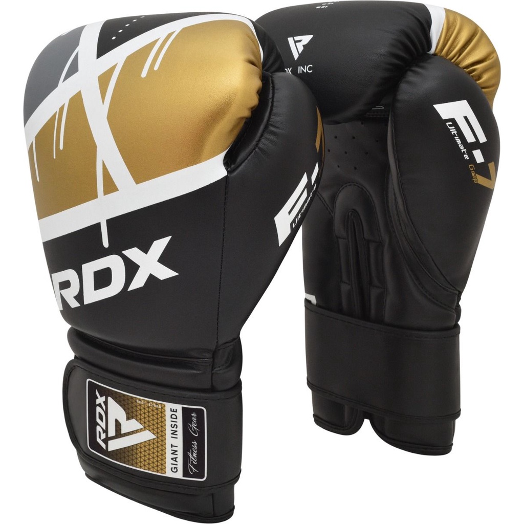 Găng Tay Boxing  RDX F7 Ego Training - Black/Gold