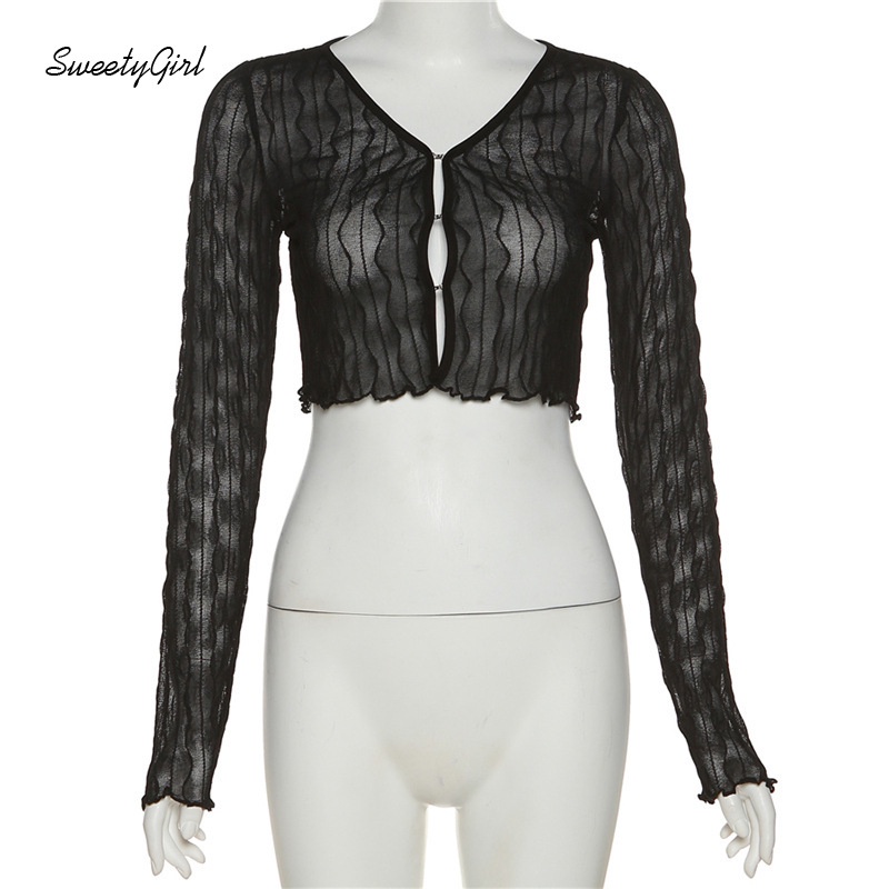 Áo Thun Tay Dài Cổ Chữ V Màu Trơn Dáng Ôm Thời Trang 2022 Dành Cho Nữ