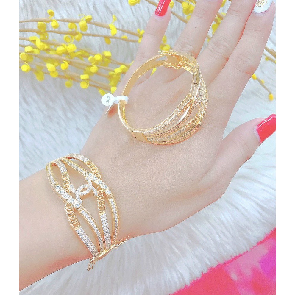 [ Mẫu Cực Đẹp ] Vòng Tay Nữ Mạ Vàng 18K 1600903 - Mang Đi Chơi, Đi Tiệc Rất Đẹp - Mang Đi chơi, đi tiệc cực sang