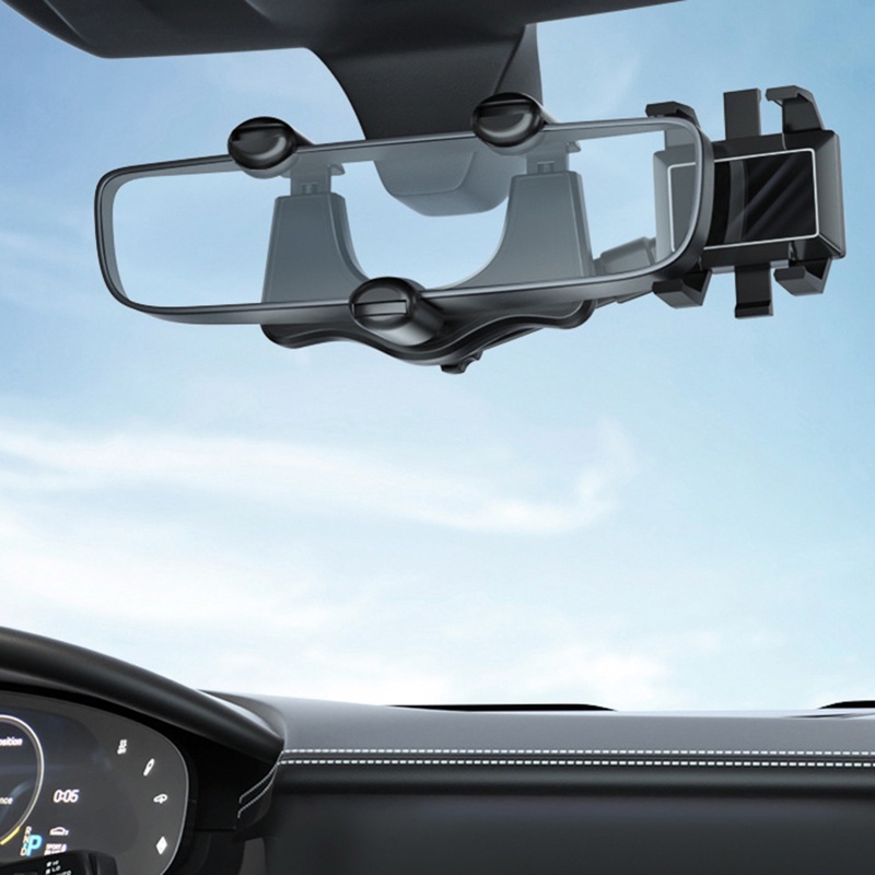 Giá Đỡ Điện Thoại Gắn Kính Chiếu Hậu Xe Hơi Không Cần Khoan Lỗ An Toàn