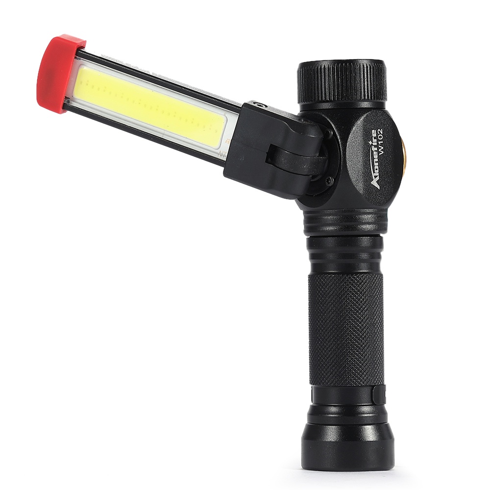 Đèn pin ALONEFIRE W102 LED COB nam châm có thể gập lại tiện dụng