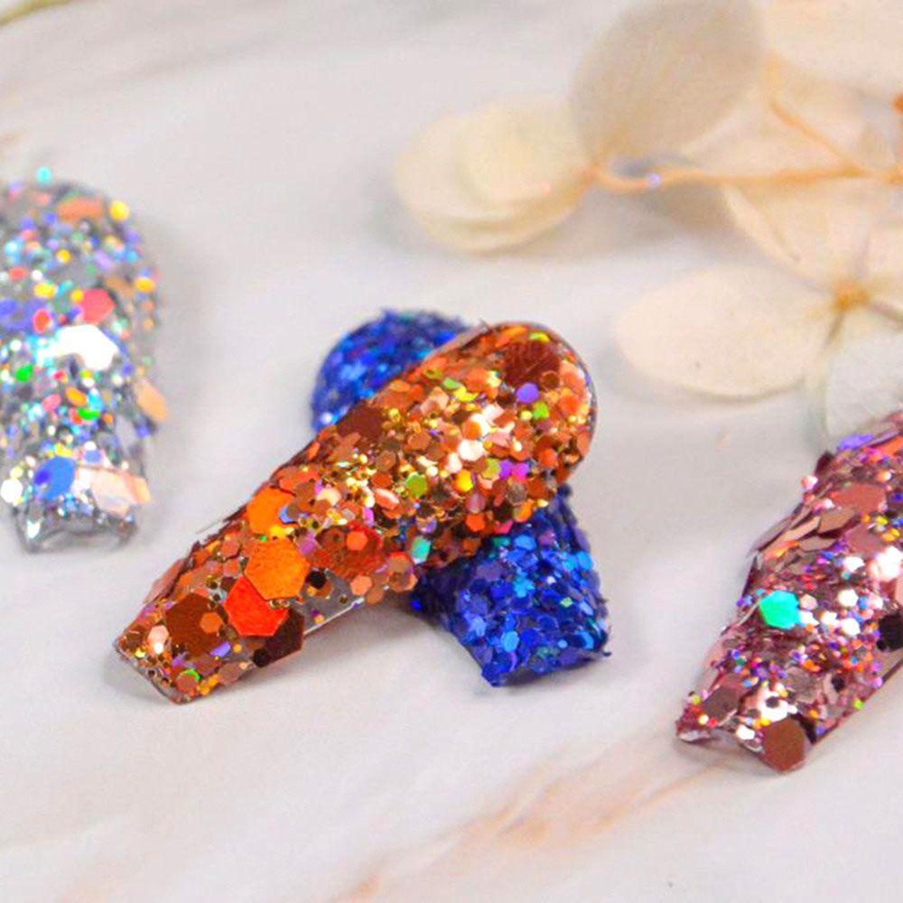 Hộp Sequin Lục Giác Nhiều Kích Cỡ Đính Móng Nghệ Thuật