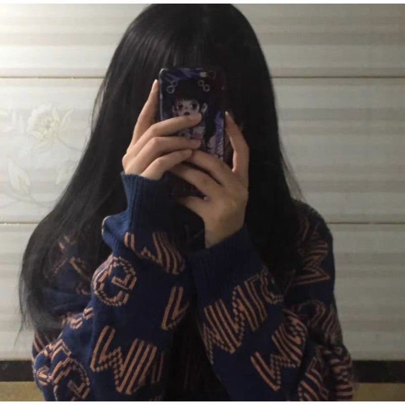 Áo len form rộng cổ tròn in logo cho nam nữ hàng đẹp chính hãng