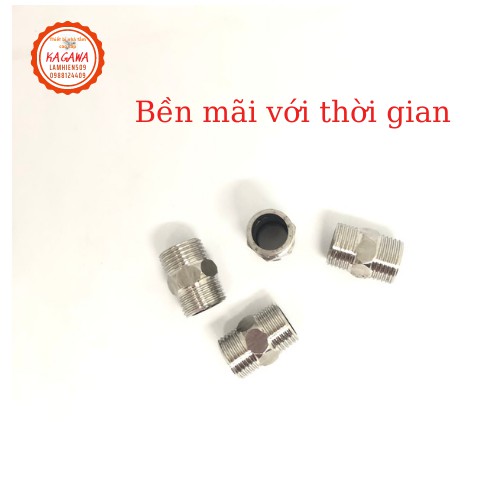 Bộ 4 cái Nối 2 đầu răng ngoài phi 21 inox 100% không lo gỉ sét