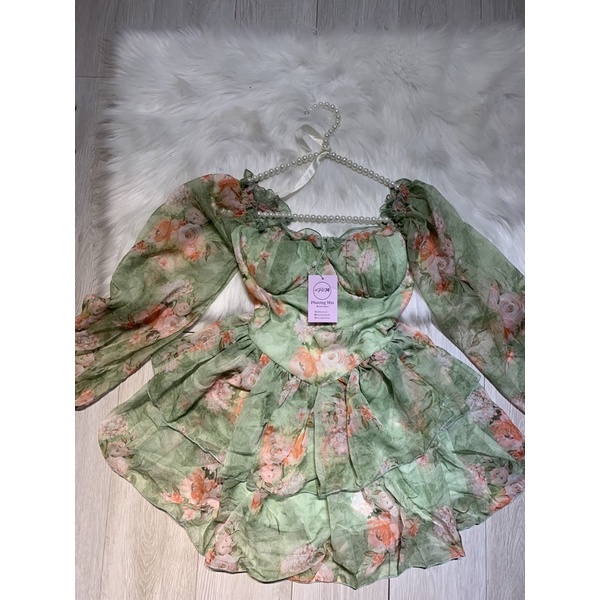 Váy hoa voan dài tay hot hit