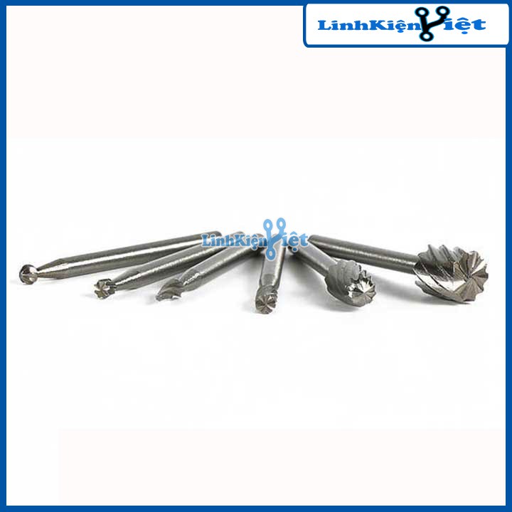 Combo 6 Mũi Khoan, Khắc, Mài HSS Trục 3.17mm Đa Năng - Cao Cấp