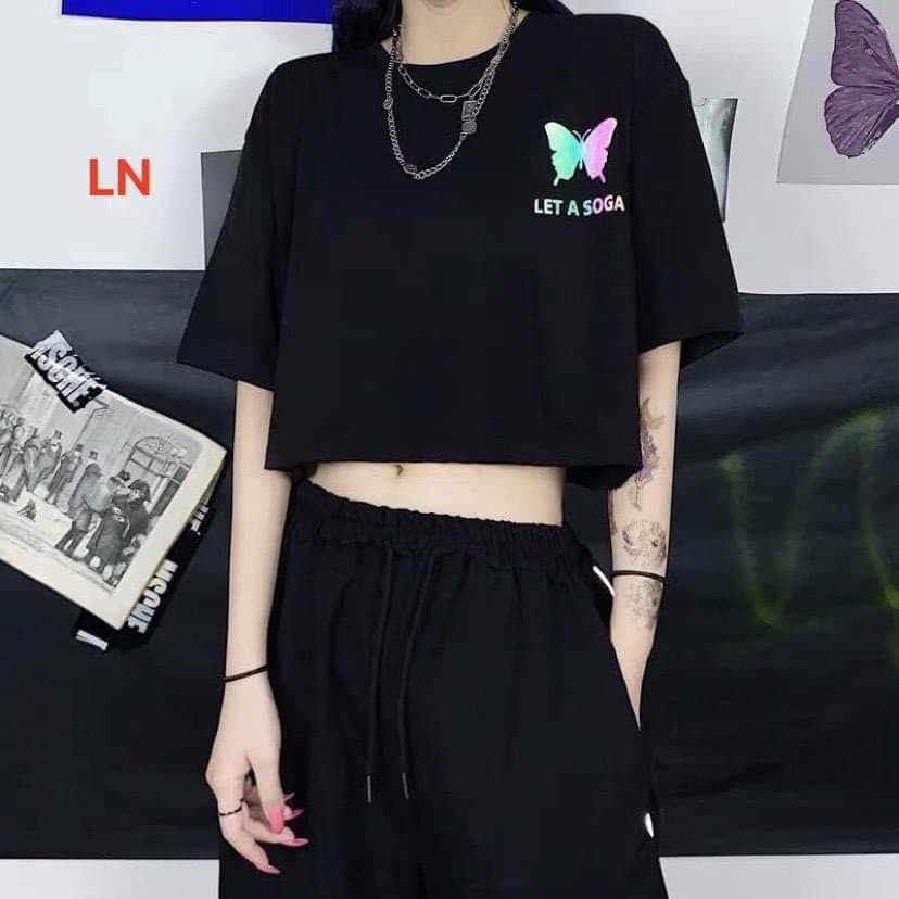 Áo đôi họa tiết bướm phản quang