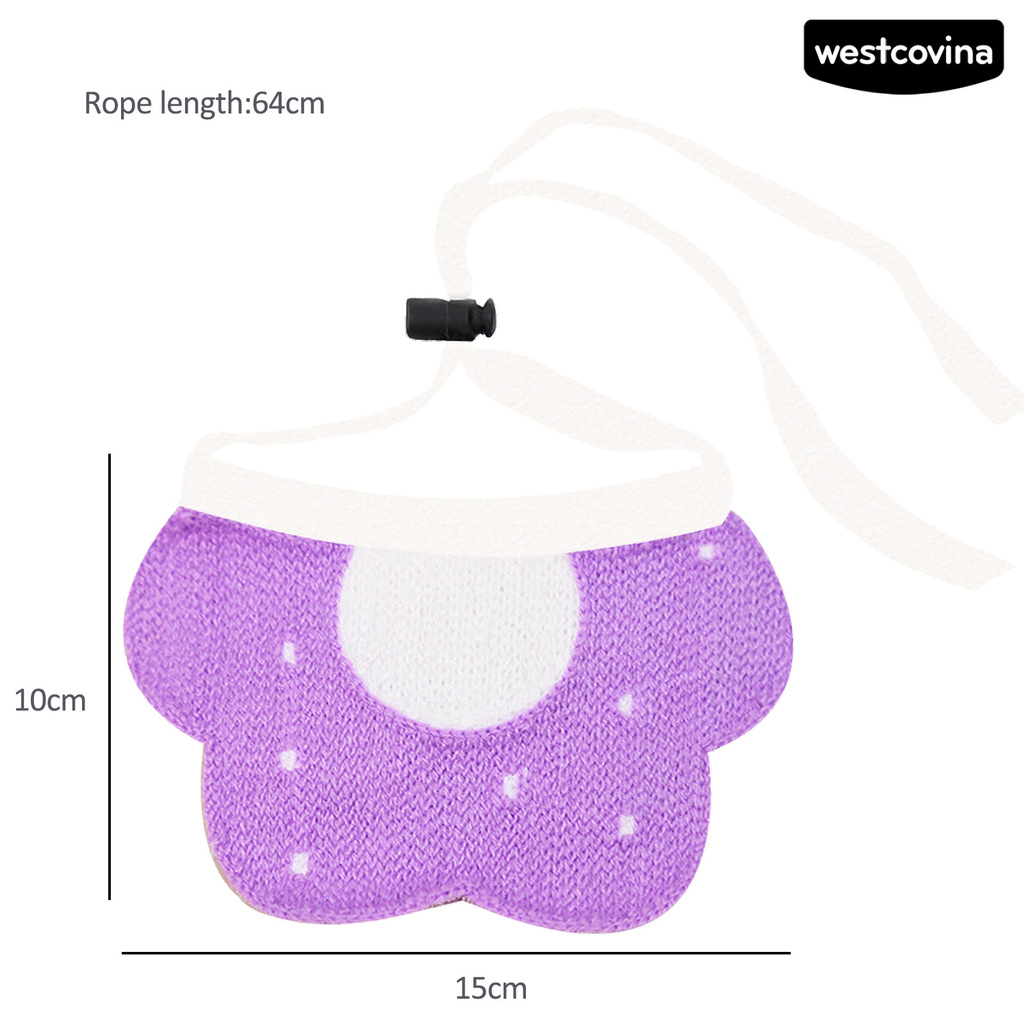 Vòng cổ kèm yếm ăn dệt kim hình bông hoa đáng yêu cho cún cưng