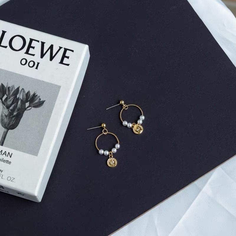 Hoa tai đính hạt cách điệu nữ tính - Maben