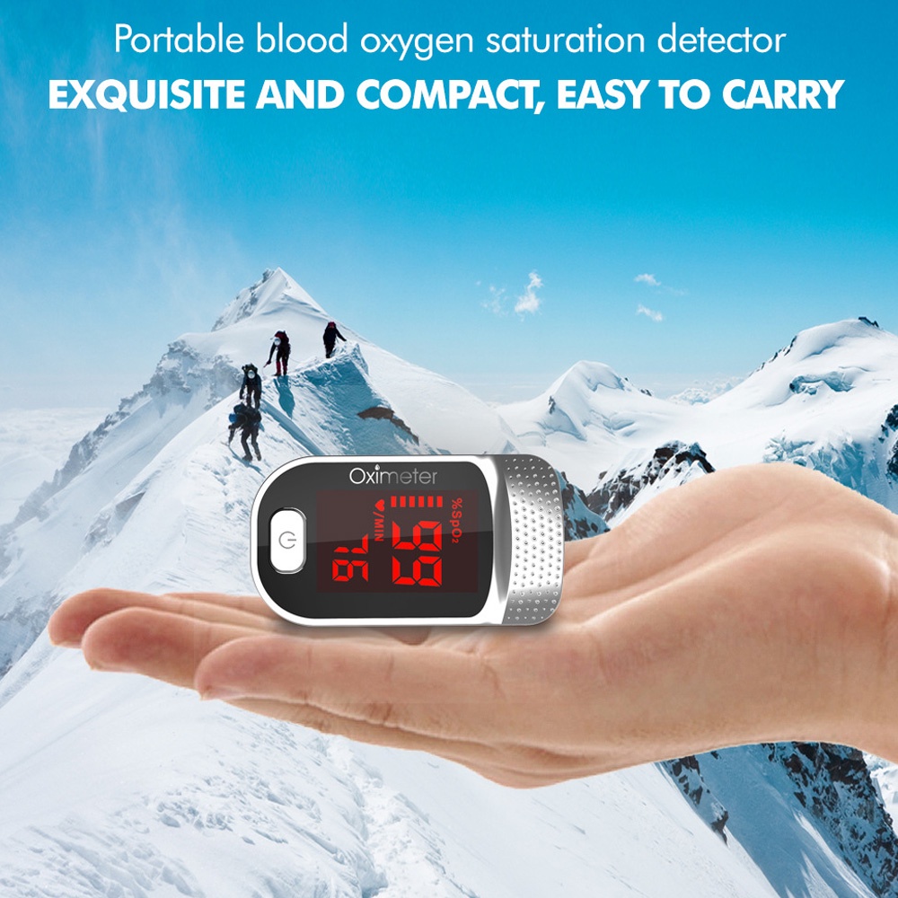 【Ready】 Finger clip oximeter finger pulse oxygen saturation monitor respiratory rate heart rate meter colorlife