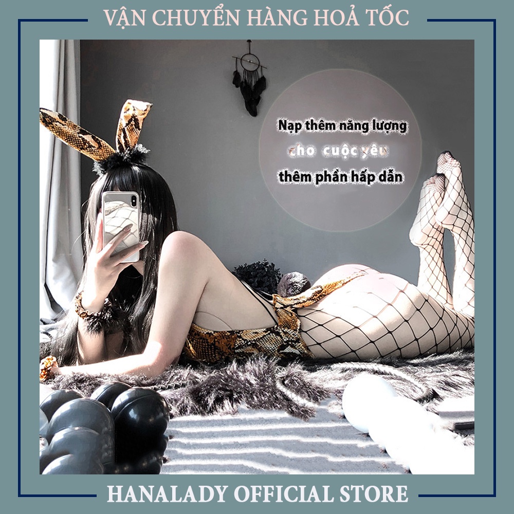 Cosplay sexy bodysuilts da báo tai thỏ đồ liền thân hóa trang quyến rũ gợi cảm C255