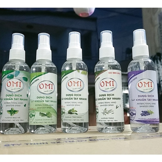 Chai xịt khuẩn, dung dịch rửa tay sát khuẩn mini OMI , nước khử khuẩn xịt rửa tay khô