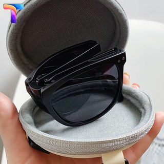 [Nhiều màu] Kính râm phân cực Polarized nam nữ gấp gọn 0521 [ tặng kèm hộp da + thẻ thử phân cực ]