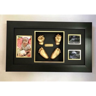 Bộ kít làm tượng tay chân cho bé-set 4 tượng kèm bảng tên và khung chữ nhật 32x55